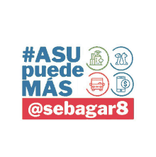 a logo that says # asu puede mas