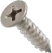 a close up of a screw with a cross on it .