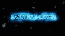 a neon sign that says rajdy na e-lekce on it