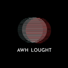 a logo for a company called awh lought with a circle of lines