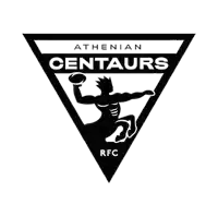 a black and white logo for the athenian centaurs