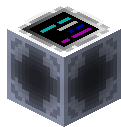 a minecraft block with a screen on top of it on a white background .