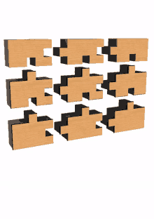 a 3d rendering of a wall made of wooden pieces