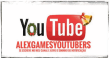 a logo for youtube alexgamesyoutubers with a wreath and bells