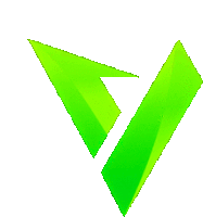 a green triangle with a white arrow pointing to the right on a white background