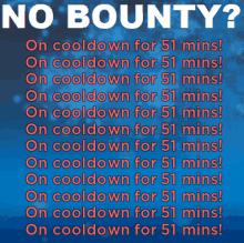 a poster asking if there is no bounty