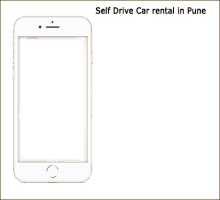 an advertisement for self drive car rental in pune is shown on a phone screen