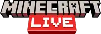 a logo for minecraft live with a red border