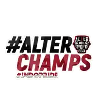 a sticker that says alter ego champs #indopride