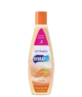 a bottle of carrot vaseline body milk with a purple label