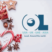 usa uk uae asia local around the world written on a white background