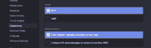 a screenshot of a discord settings page shows a dark theme