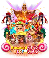 a poster for bonanza slot 88 with a cartoon character