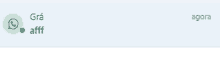 a screenshot of a whatsapp conversation with a green circle and the words gra aff and agora