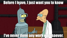 bender from futurama is talking to a scientist