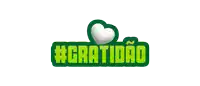 a green sign with the word gratidao and a heart