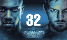 a poster with two men and the number 32