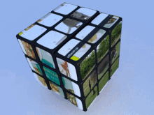 a rubik 's cube with a picture of a donkey and the word litterback