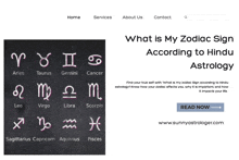 a website that says what is my zodiac sign according to hindu astrology on the bottom