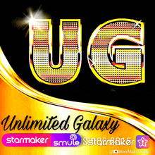 a logo for ug unlimited galaxy starmaker smule starmaker zeta