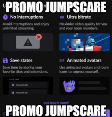 an advertisement for promo jumpscare shows a rocket flying through space