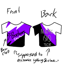 a drawing of a t-shirt with the front and back shown