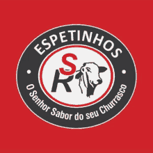 a logo for espetinhos o senhor sabor do seu churrasco with a cow on it