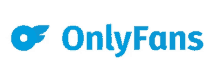 a blue and white logo for onlyfans