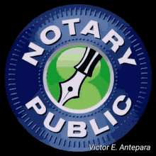 victor e. antepara created a logo for notary public