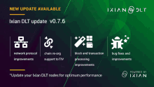 an advertisement for a new update of ixian dlt