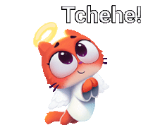 a cat dressed as an angel with the words tchehel below it