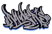 a drawing of graffiti that says ' shills ' on a white background