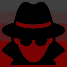 a silhouette of a man with a hat and sunglasses on