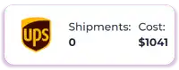 a ups shipping cost of $ 1041 is displayed