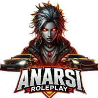 a logo for anarsi roleplay shows a woman and cars