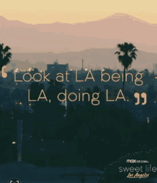 a poster that says look at la being la doing la ..