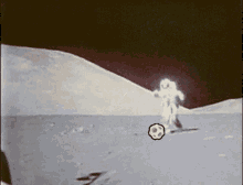 a cartoon of an astronaut on the moon