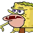 spongebob squarepants is a cartoon character with a big mouth and a long tongue .