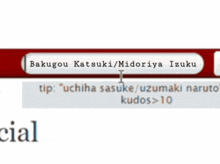 a screenshot of a website that says bakugou katsuki midoriya izuku on it