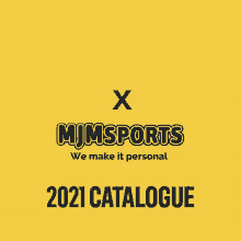 a yellow advertisement for mjmsports says they make it personal