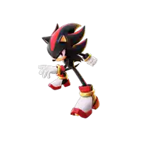 shadow the hedgehog from the video game sonic the hedgehog is shown on a white background