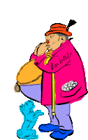 a cartoon drawing of a man with the name lisa written on his jacket