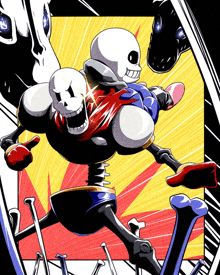 a cartoon drawing of papyrus and sans