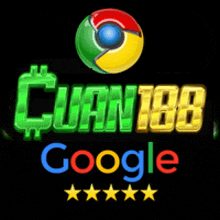 a google logo on a black background with the words cuan188 google