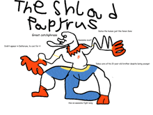 a drawing of papyrus with the words " the shloud papyrus " written on the bottom