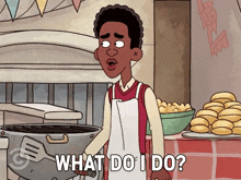 a cartoon character says what do i do while cooking