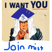 a poster that says " i want you " and " join mist "