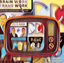 a picture of a tv that says brain work framework on it