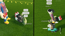 a screenshot of a soccer game shows a player laying on the ground