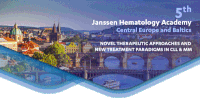 an advertisement for the 5th janssen hematology academy